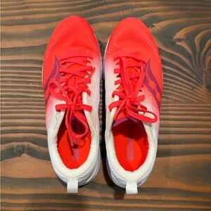 Saucony Red and White Athletic Shoes